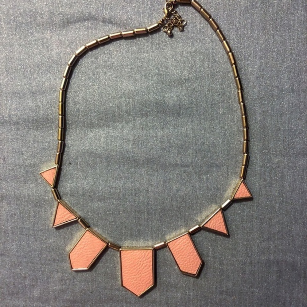 NWOT EXPRESS Peach Faux Leather Necklace
